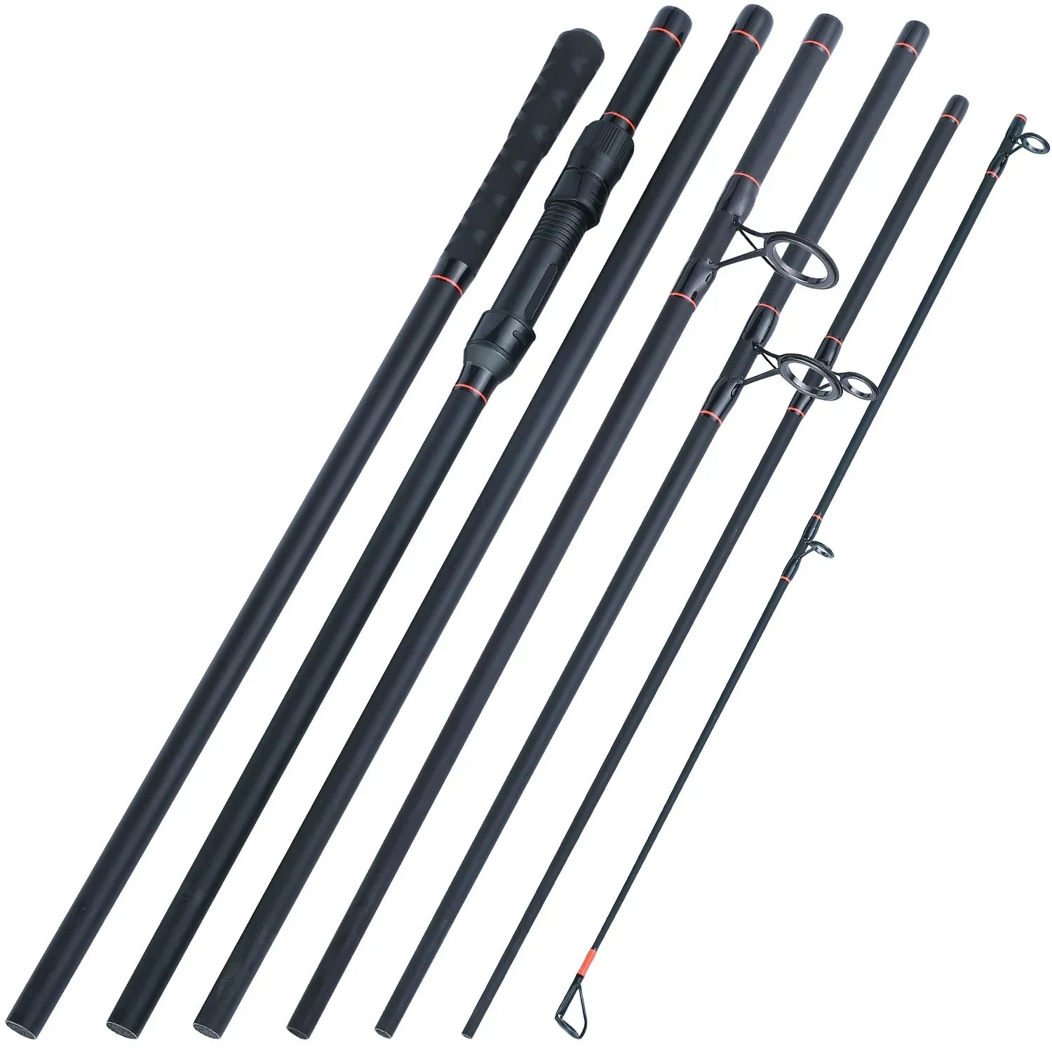 3.6M Portable Carbon Fiber Carp Spinning Rod Black-0